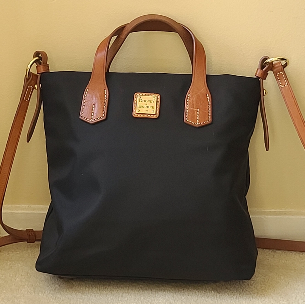 Dooney & Bourke Large Black Nylon Crossbody Bag
